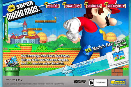 New Super Mario Bros. flash website in 2006