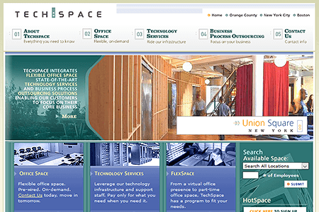 TechSpace website in 2003