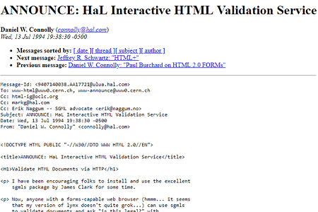 The first HTML validator