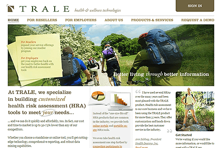 TRALE website in 2007