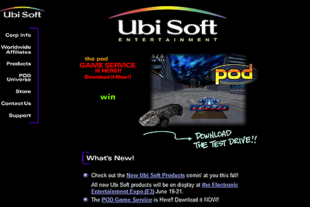 Ubi Soft website in 1997