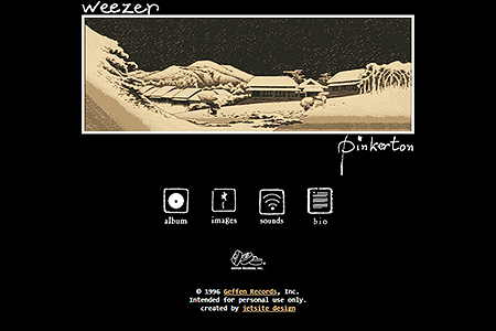 Weezer website in 1996