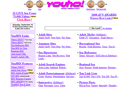 YouHO! website in 2000